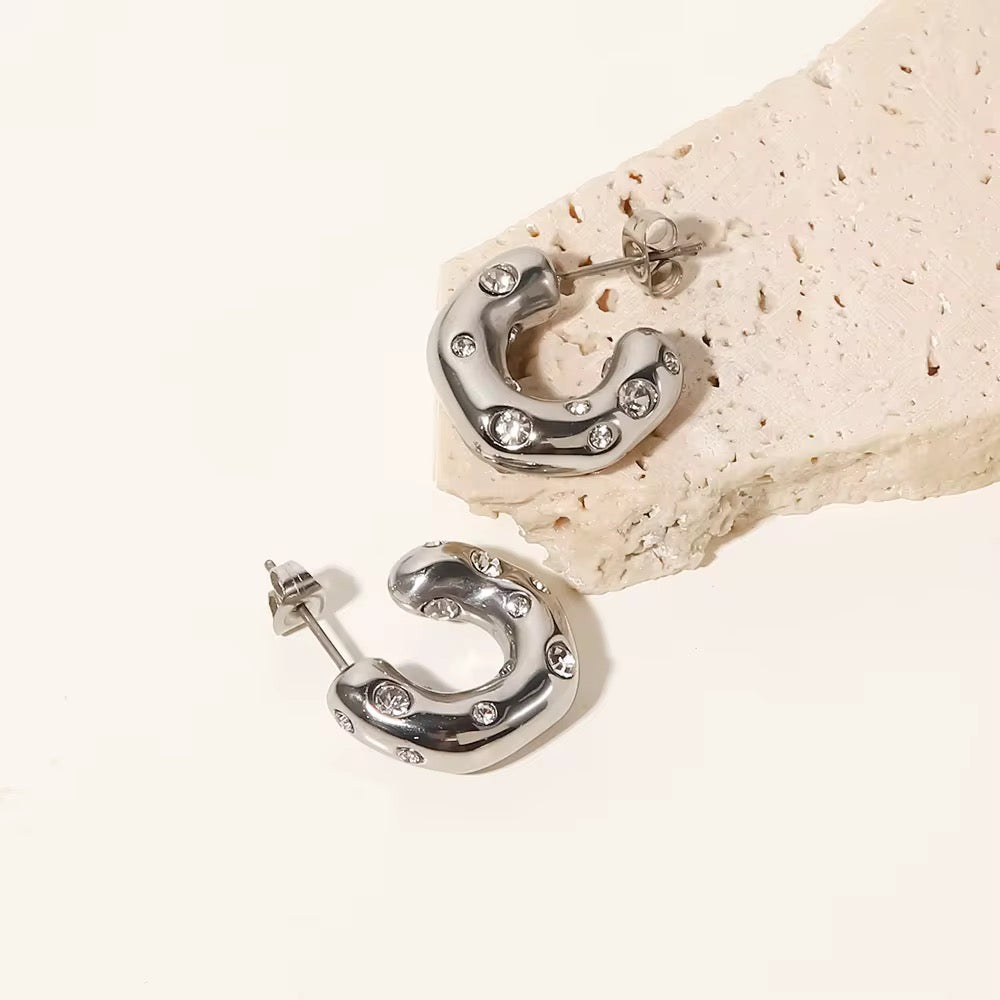 Nova Silver Hoops
